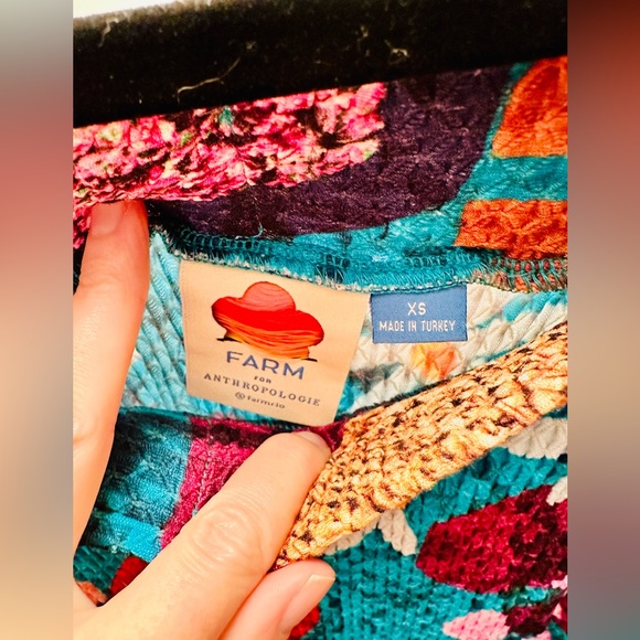 FARM Rio for Anthropologie Gabriela Knit Maxi Skirt in Rainbow, XS - Picture 8 of 12